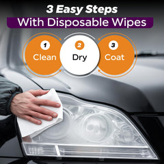 Clear Lights Tech protective wipe adds UV sealing for longevity.