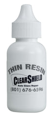 Clearshield windshield resin bottle 30 ml ready for precise chip repair.