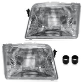 CLERYYE headlight for Ford Ranger 1993-1997 left with chrome housing for clear illumination