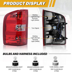 CLERYYE tail light left driver side Silverado 07-14 HD back view
