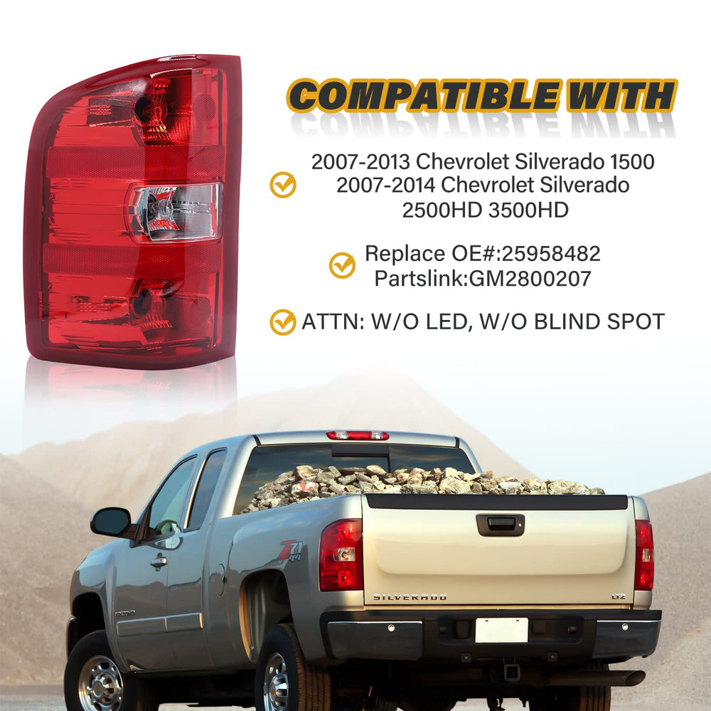 CLERYYE tail light showcasing waterproof and dustproof design for Silverado