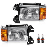 Cleryye headlight assembly with chrome left for Ford Bronco enhances front visibility.