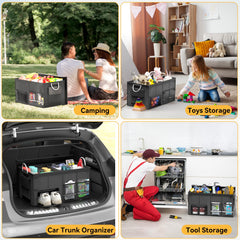 CLESOO car grocery organizer doubles as home storage