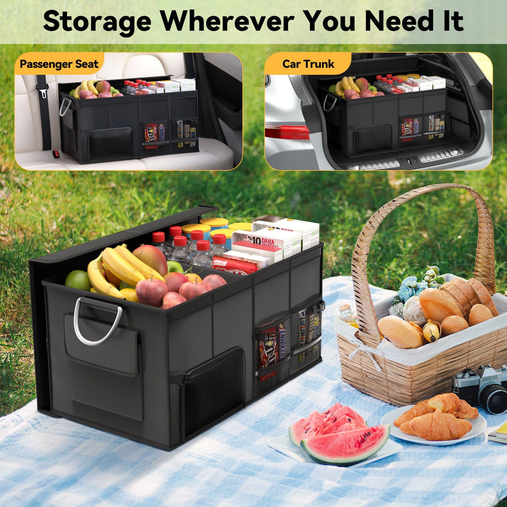 CLESOO trunk organizer anti-slip bottom keeps items secure