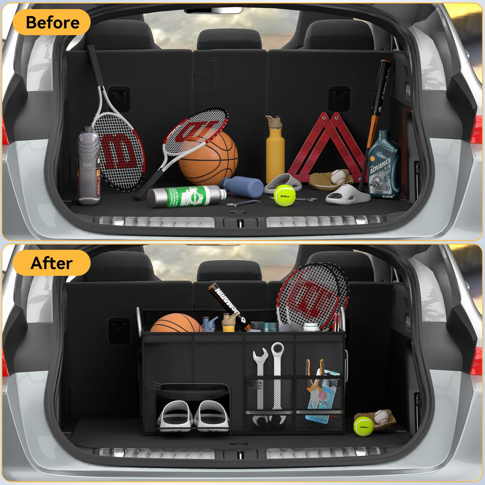 CLESOO multiuse trunk caddy ideal for road trips and camping
