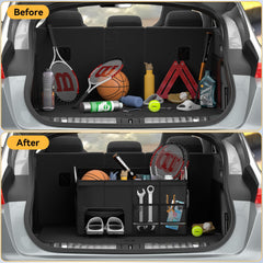 CLESOO multiuse trunk caddy ideal for road trips and camping
