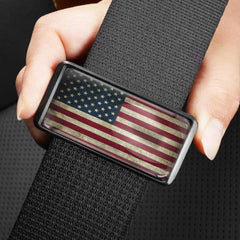 CLHMY American flag seatbelt adjuster front view for a more comfortable ride.