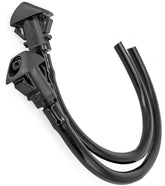 Click&Fit windshield nozzle front-left with wide spray coverage for better visibility.