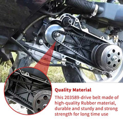 CLIO drive belt length 27-1/32 inch shows proper pulley alignment