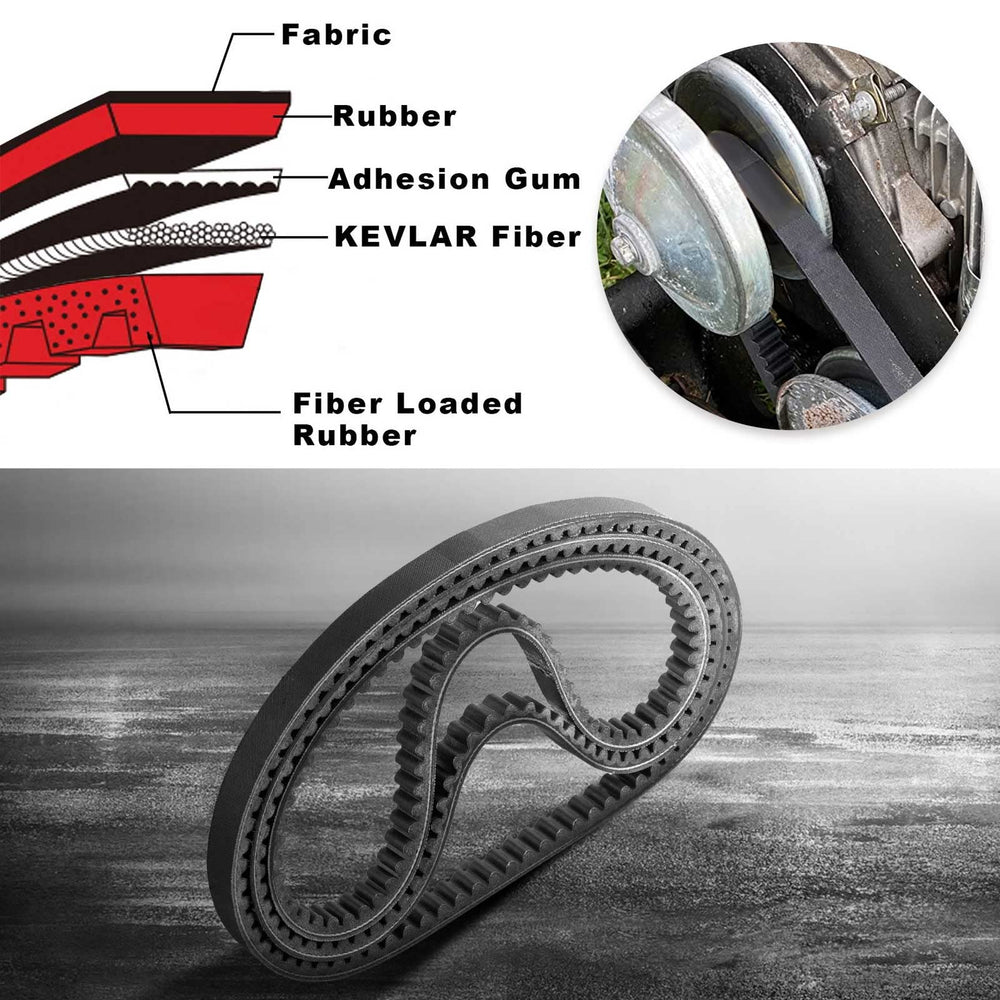 CLIO drive belt width 0.75 inch highlights precise sizing
