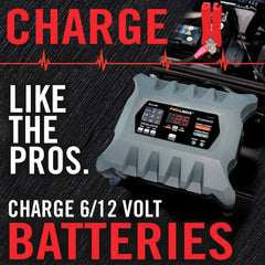 PL2310 amp meter helps choose 2/6/10 amp charging for versatility.