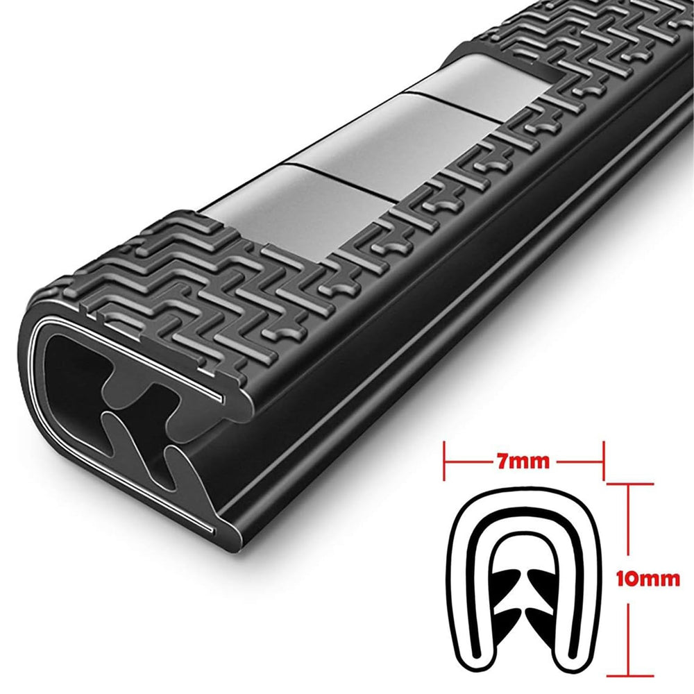CloudBuyer U-shape edge protector close-up clip shows secure fit without glue