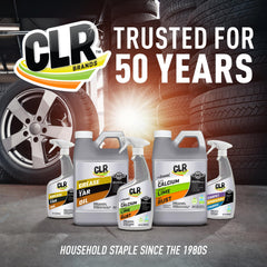 CLR cleaning product line showcasing automotive and household cleaners