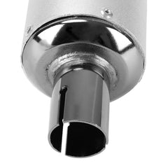 CMIYETO 255mm muffler pipe shows precise mounting hole compatibility.