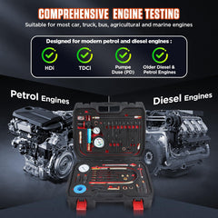 CMTOOL diesel pressure gauge with relief valve for safer testing.
