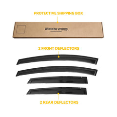 CMVT Auto out-channel visors help reduce mirror fogging on damp days.