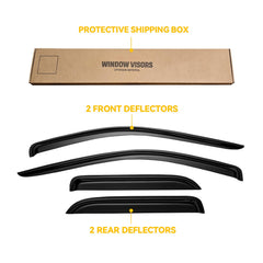 CMVT Auto outside-mount window visors for Dodge Ram extended cab set.