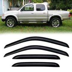 CMVT Auto rain guards on Toyota Tacoma double cab outside-mount shield rain while driving