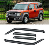 CMVT Auto Honda Element window visor front view reduces wind noise.