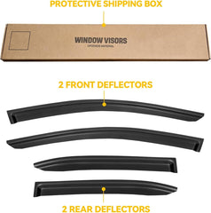 CMVT Auto wind noise reduction with dark-smoke visors on Tacoma