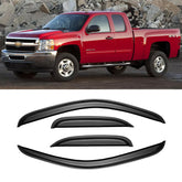 CMVT Auto window visors extended cab front view reduces wind noise and rain intrusion