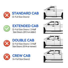 CMVT Auto window visors extended cab side view allows airflow while blocking rain