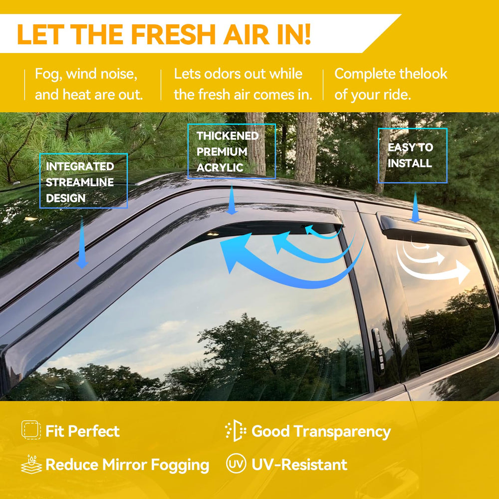 CMVT Auto window visors improve visibility and reduce mirror fogging on Honda Pilot