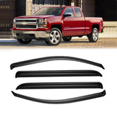 CMVT Auto Silverado 1500 Crew Cab window visors shield rain and wind