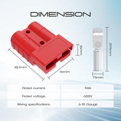 Cnaodun battery quick-disconnect terminal pins with copper-plated contacts.
