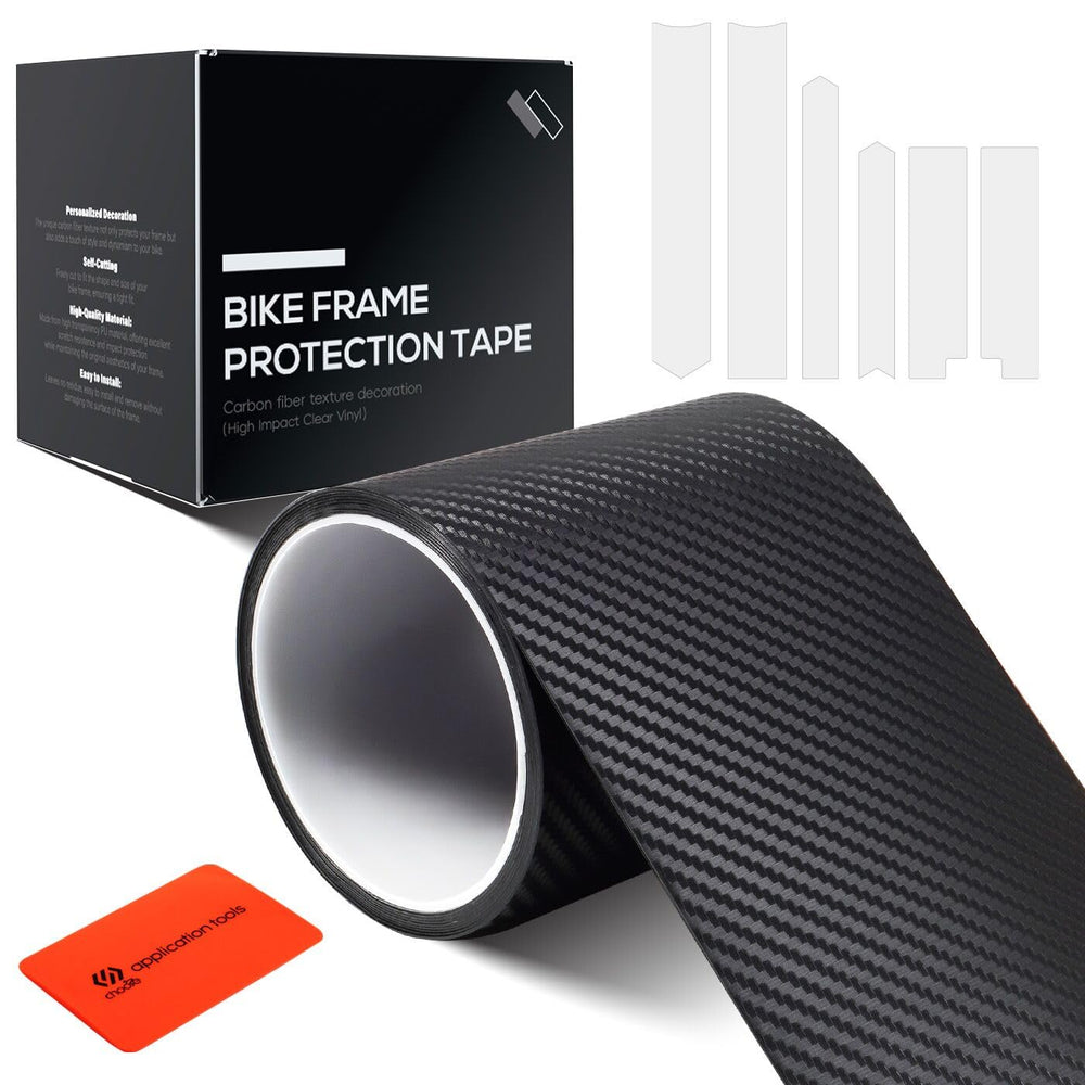 CNCLOL carbon fiber pattern frame tape protects bike frames from scratches