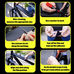 CNCLOL carbon fiber pattern protection film across frame surface