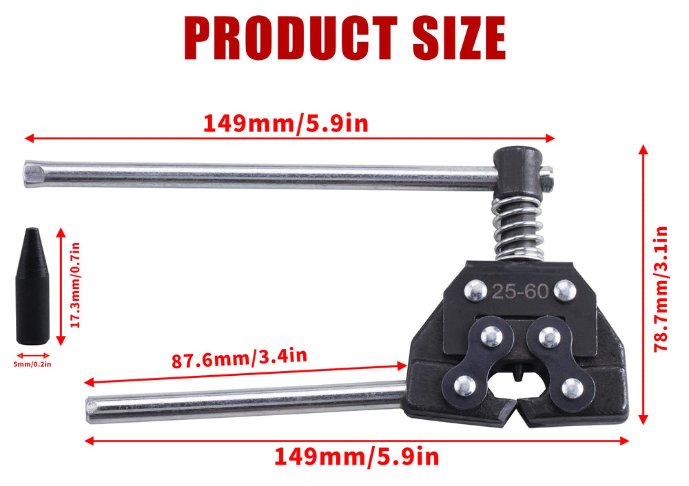 CNCMOTOK chain detacher demonstrates pin removal without tools