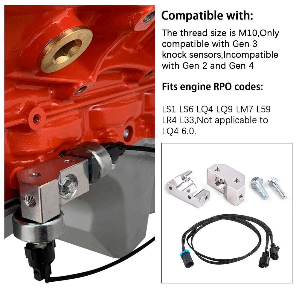 CNRAQR 36-inch knock sensor extension harness enables flexible relocation.