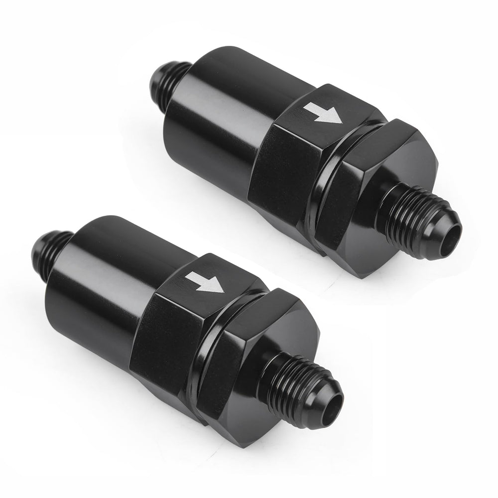 CNRAQR 6AN inline fuel filter with 30 micron bronze element for clean fuel flow.
