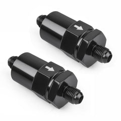 CNRAQR 6AN inline fuel filter with 30 micron bronze element for clean fuel flow.