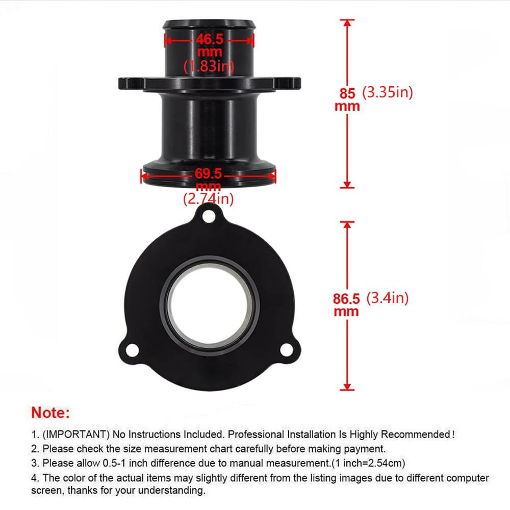 CNRAQR aluminum turbo muffler delete component with durable construction for reliable performance
