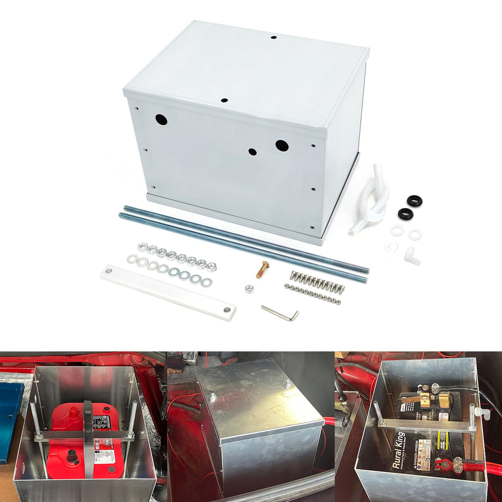 CNRAQR battery box relocation kit front view for versatile mounting options.