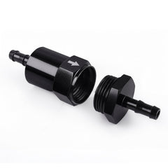 CNRAQR black anodized inline fuel filter resists corrosion during tough rides.