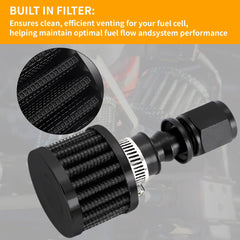 CNRAQR filter installed in engine bay reduces intake of hot air.