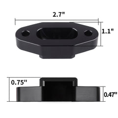 CNRAQR billet 6061-T6 aluminum bypass cover with precise CNC machining