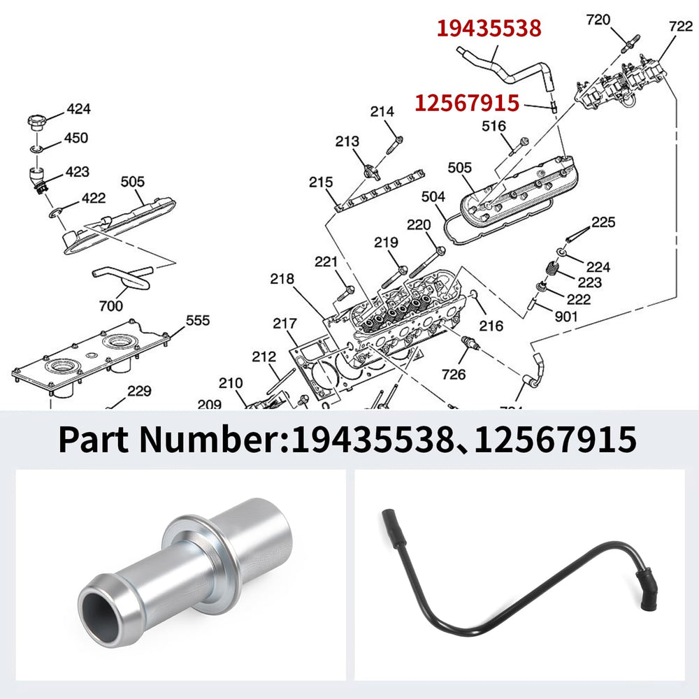 CNRAQR PCV valve installed in engine bay for enhanced ventilation