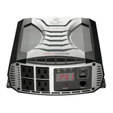Cobra PRO 1500W inverter front panel showing four grounded outlets for on‑the‑go power.