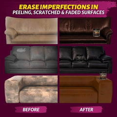 Coconix balm applied to a leather chair demonstrating simple restoration