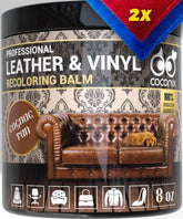 Coconix cognac tan balm tube front for easy recoloring of faded leather