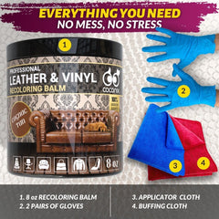 Coconix balm addressing fade and peeling on real and faux leather