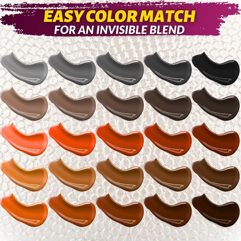 COCONIX color-matching guide helps blend shades for seamless repair results.