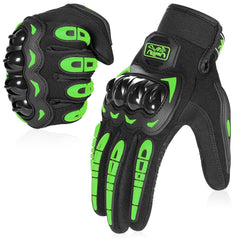 COFIT motorcycle gloves breathable green for all-season comfort and airflow.