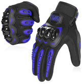 COFIT motorcycle gloves show breathable polyester fabric for all-season riding.