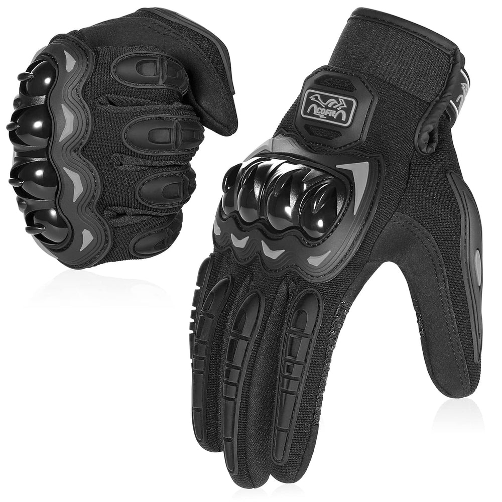COFIT motorcycle gloves with full-finger knuckle pads for added protection during rides.