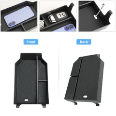 Coleya tool-free X3 console organizer preserves armrest function without tools.
